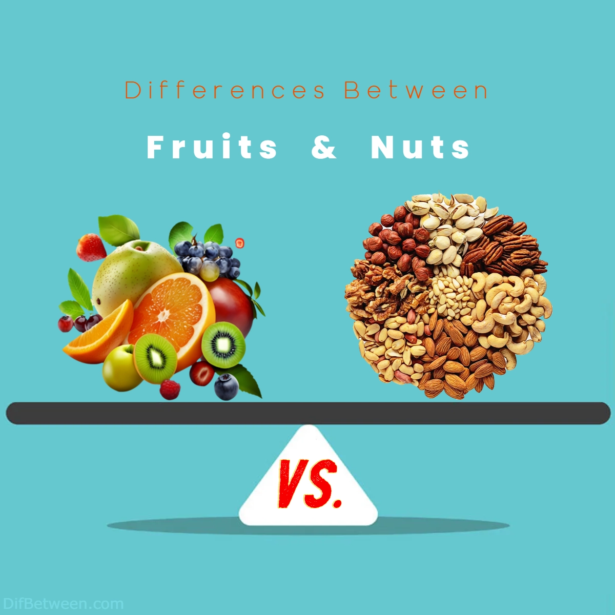 Difference Between Fruits and Nuts