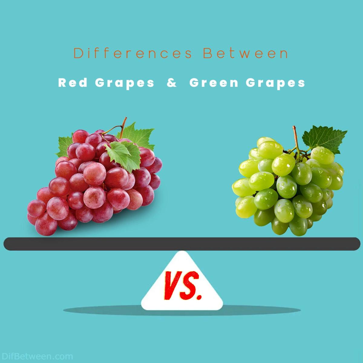 Difference Between Red Grapes and Green Grapes