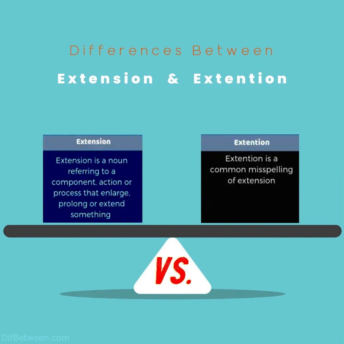 Differences Between Extension vs Extention