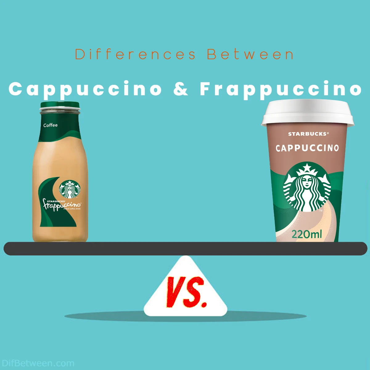 Differences Between Frappuccino and Cappuccino