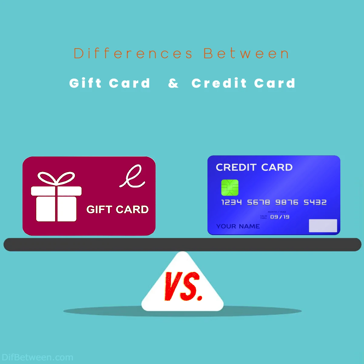 Differences Between Gift Card vs Credit Card
