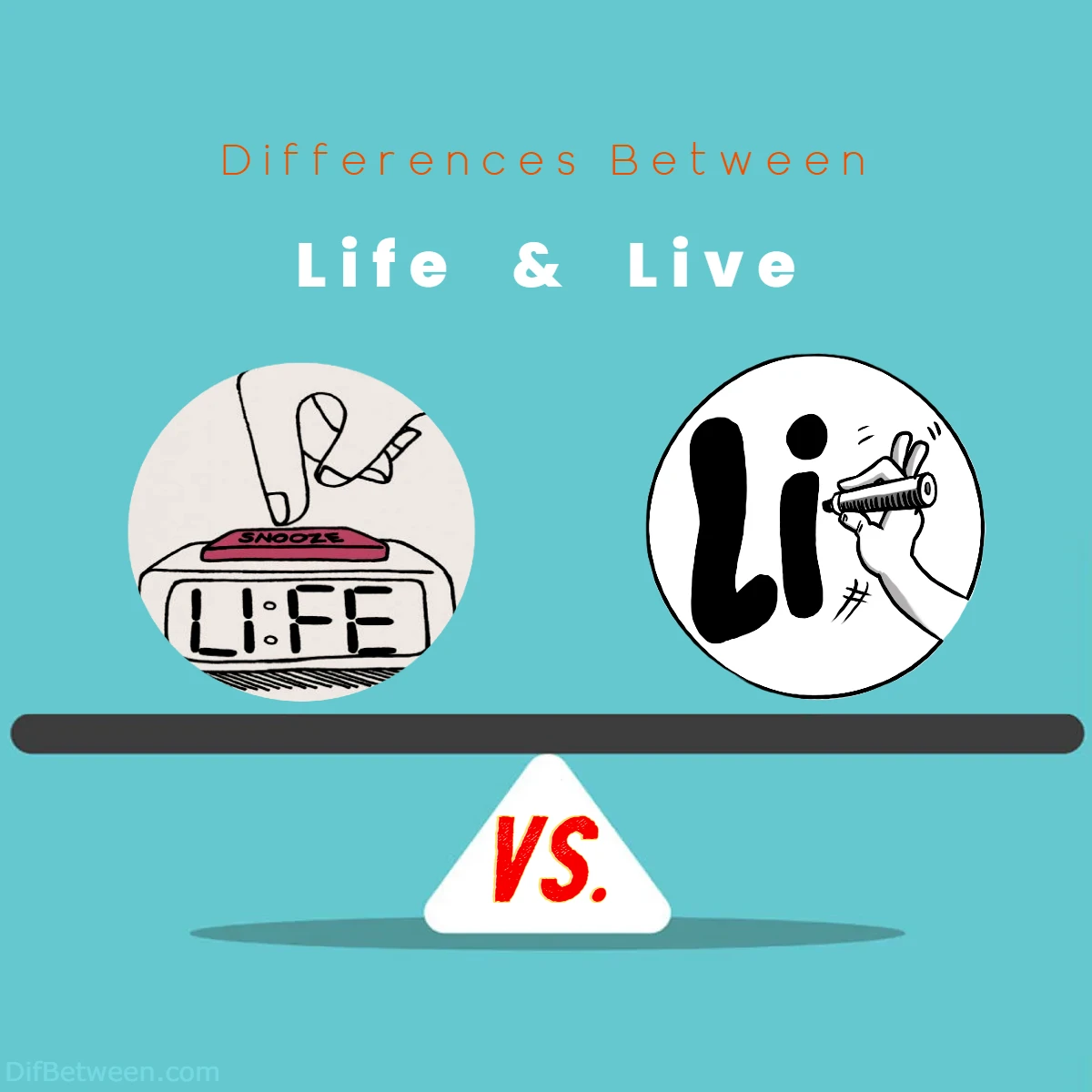 Differences Between Life vs Live