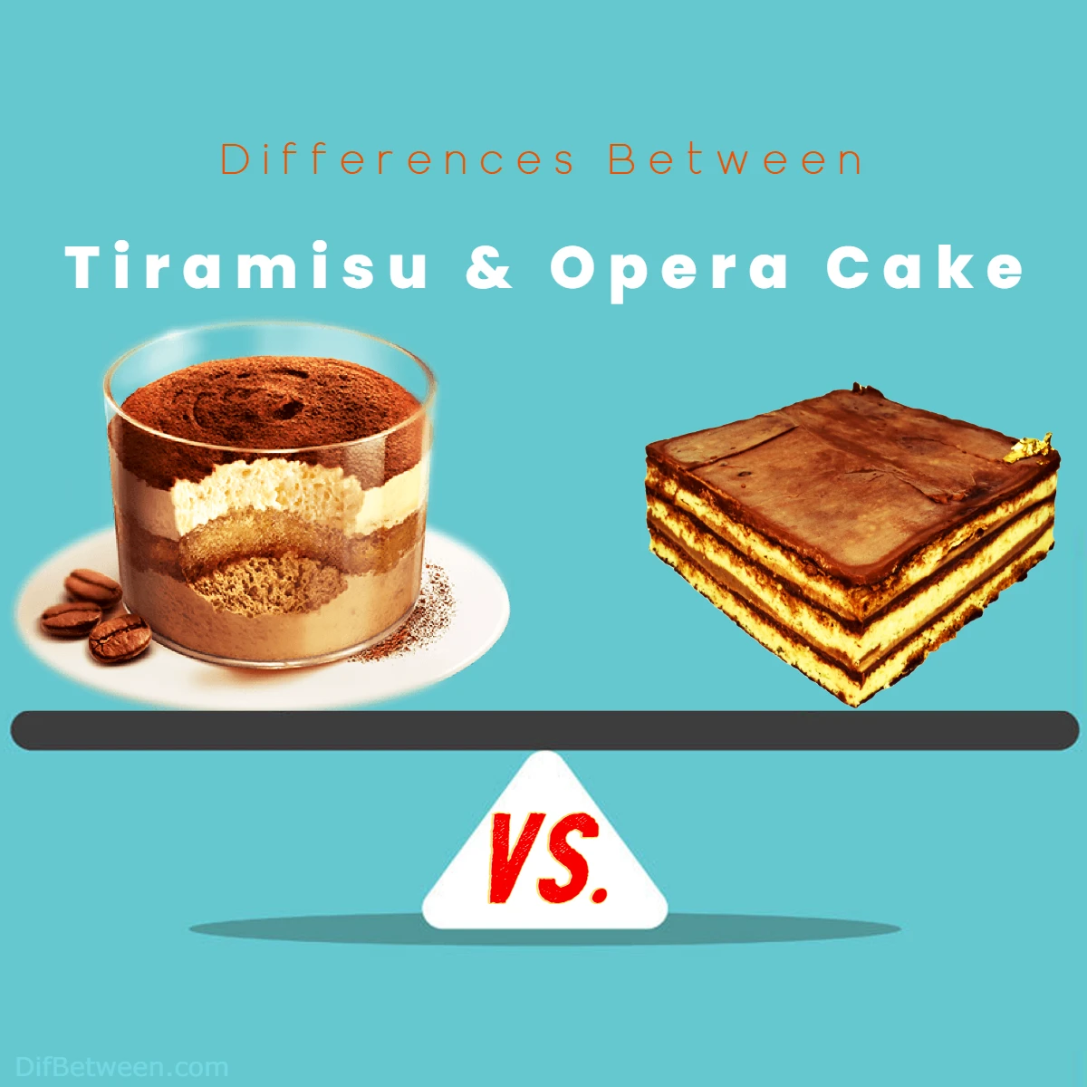 Differences Between Opera Cake and Tiramisu