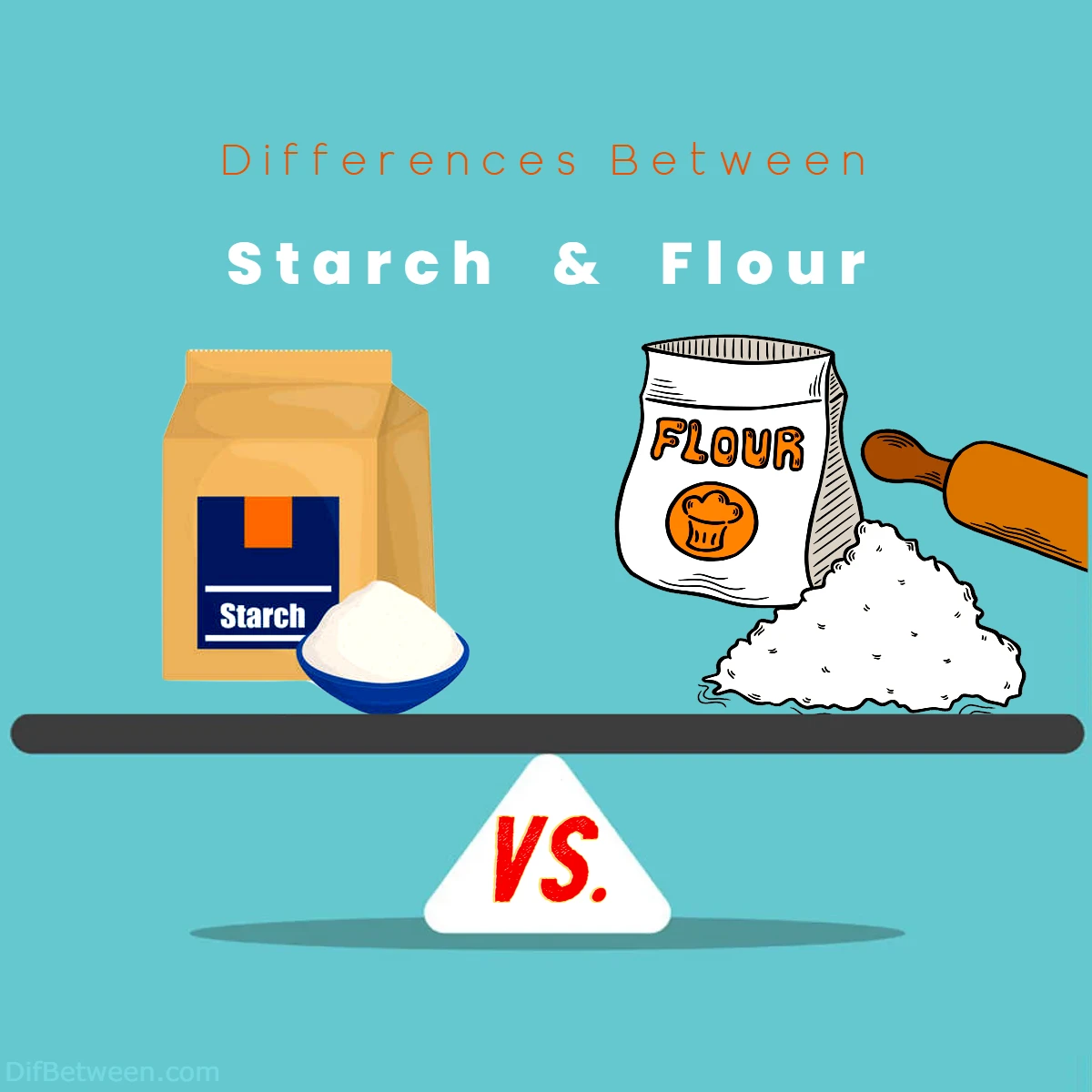 Differences Between Starch vs Flour