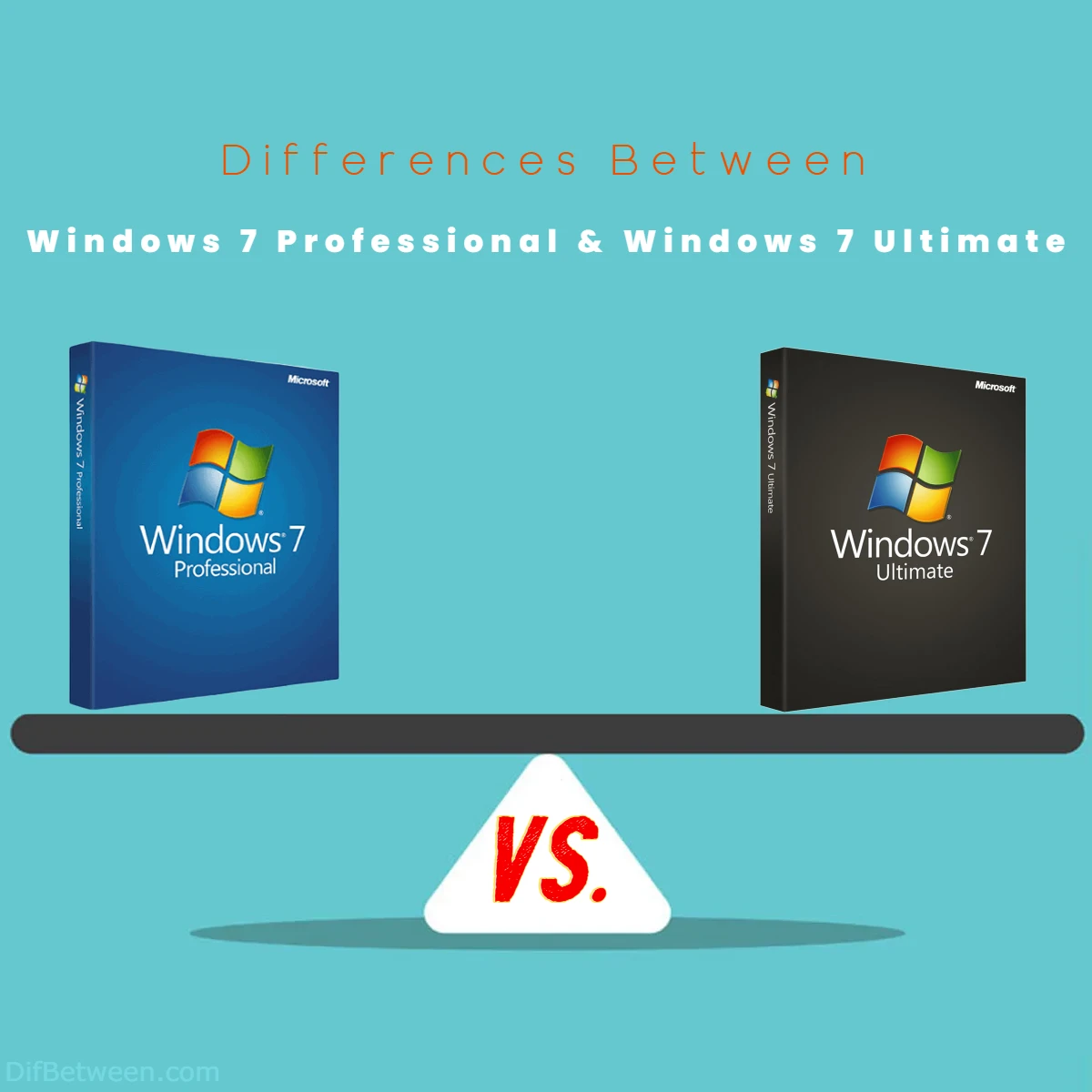 Differences Between Windows 7 Professional vs Windows 7 Ultimate
