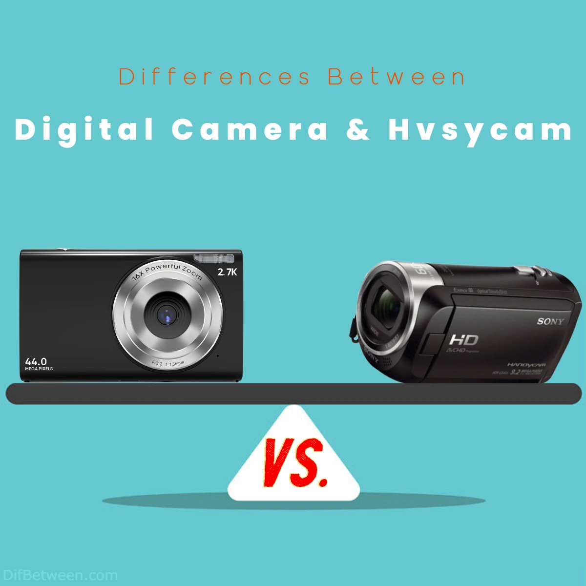 Difference Between Hvsycam and Digital Camera