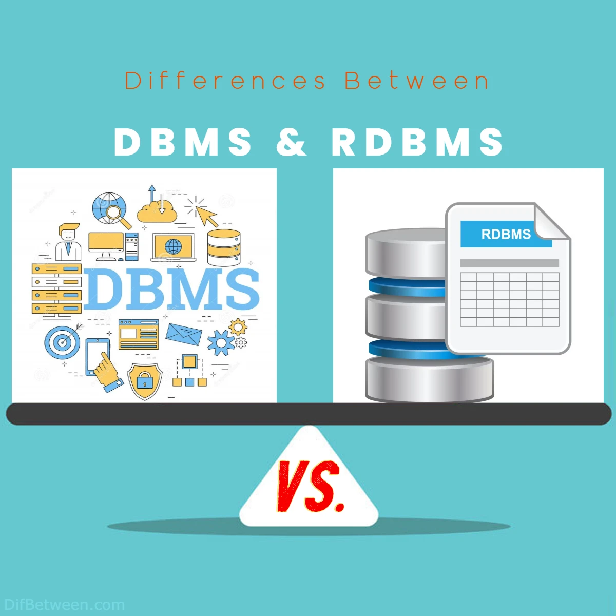 Difference Between RDBMS and DBMS
