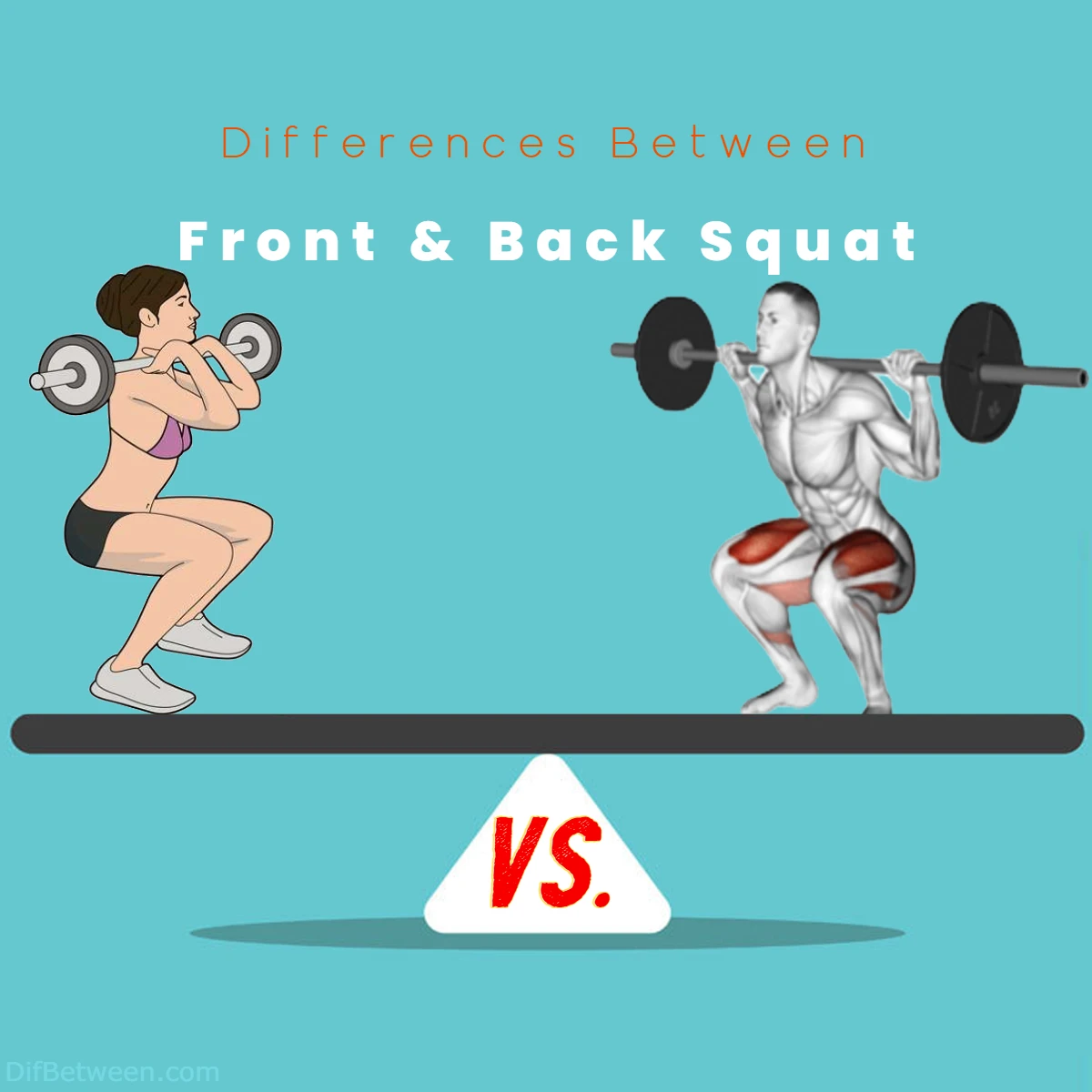 Differences Between Back Squat and Front Squat