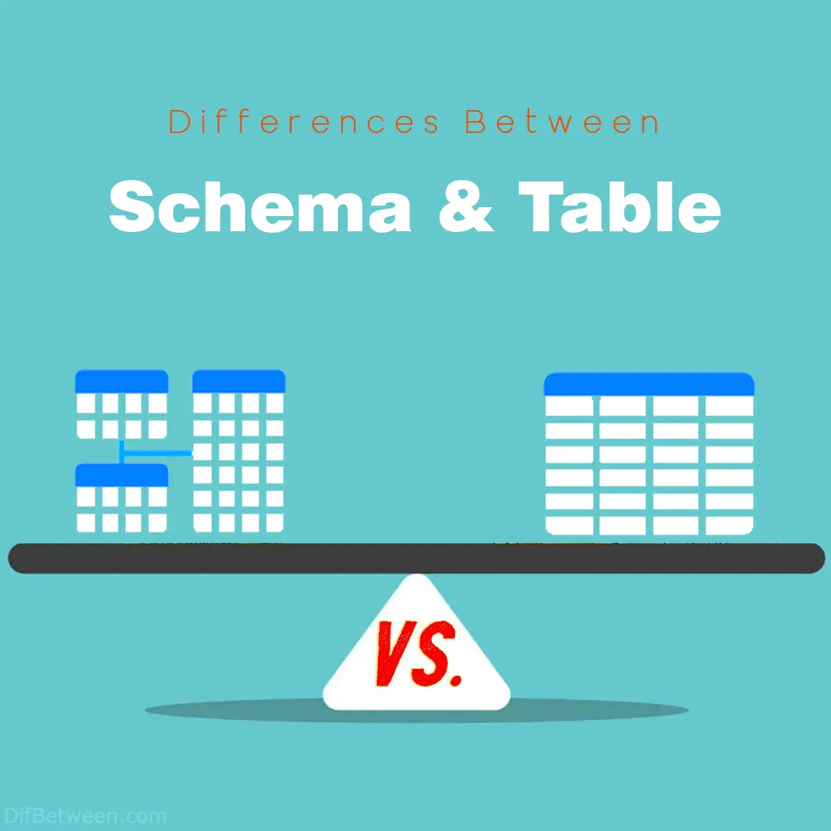 Differences Between Schema vs Table