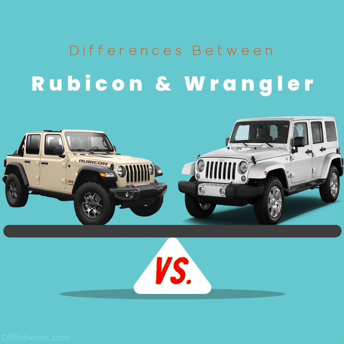 Difference between Wrangler and Rubicon