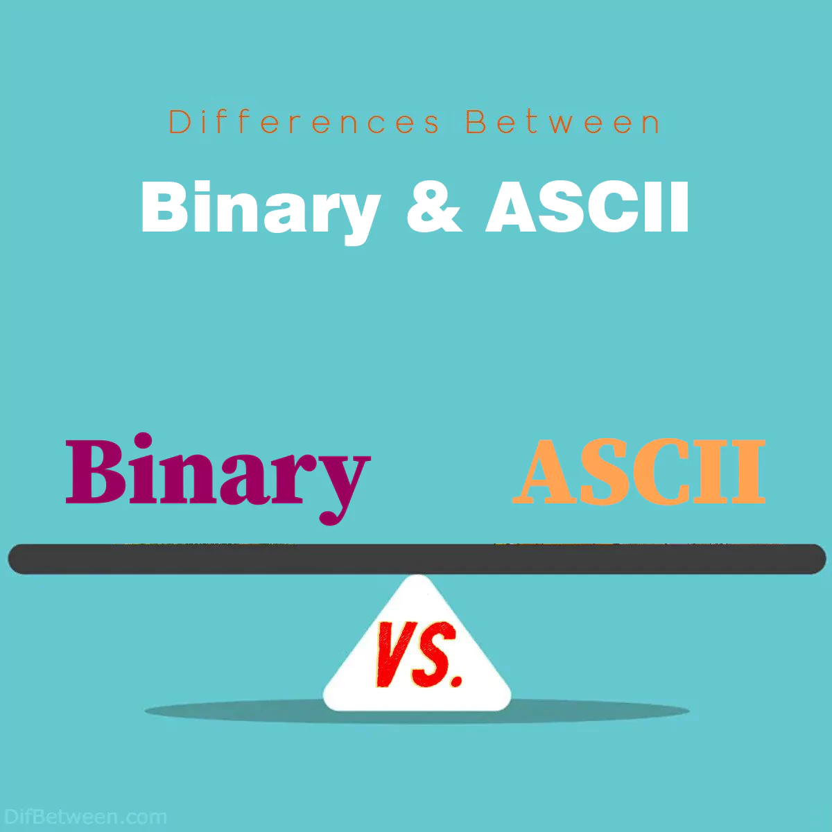 Differences Between Binary and ASCII