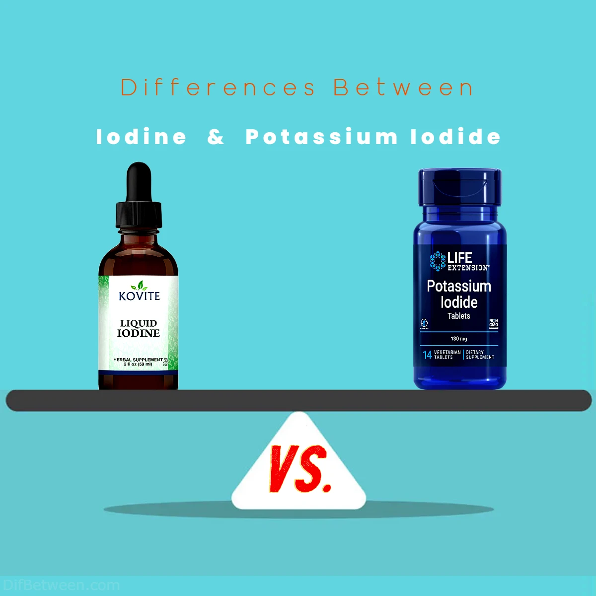 Differences Between Iodine vs Potassium Iodide