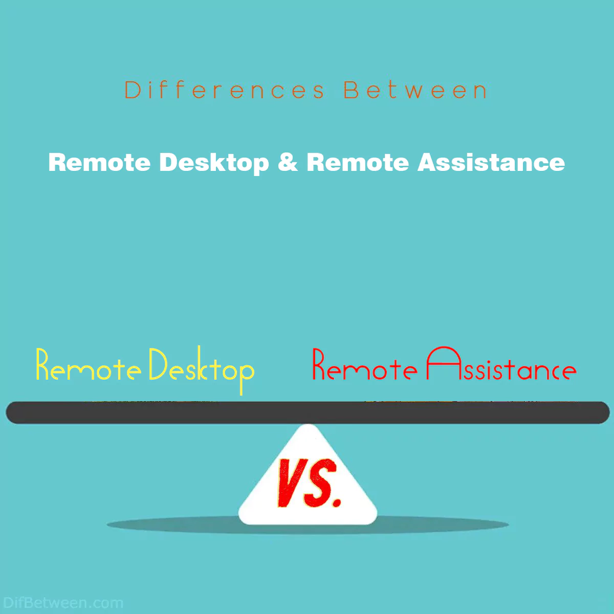 Differences Between Remote Desktop and Remote Assistance