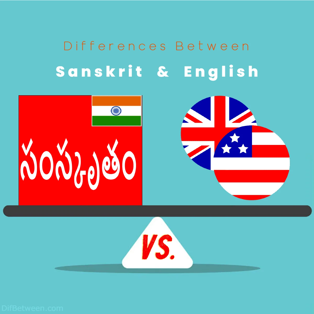 Differences Between Sanskrit vs English