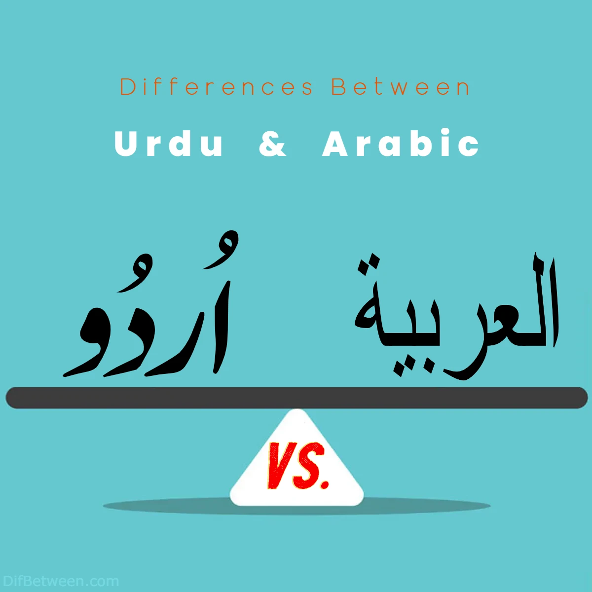 Differences Between Urdu vs Arabic
