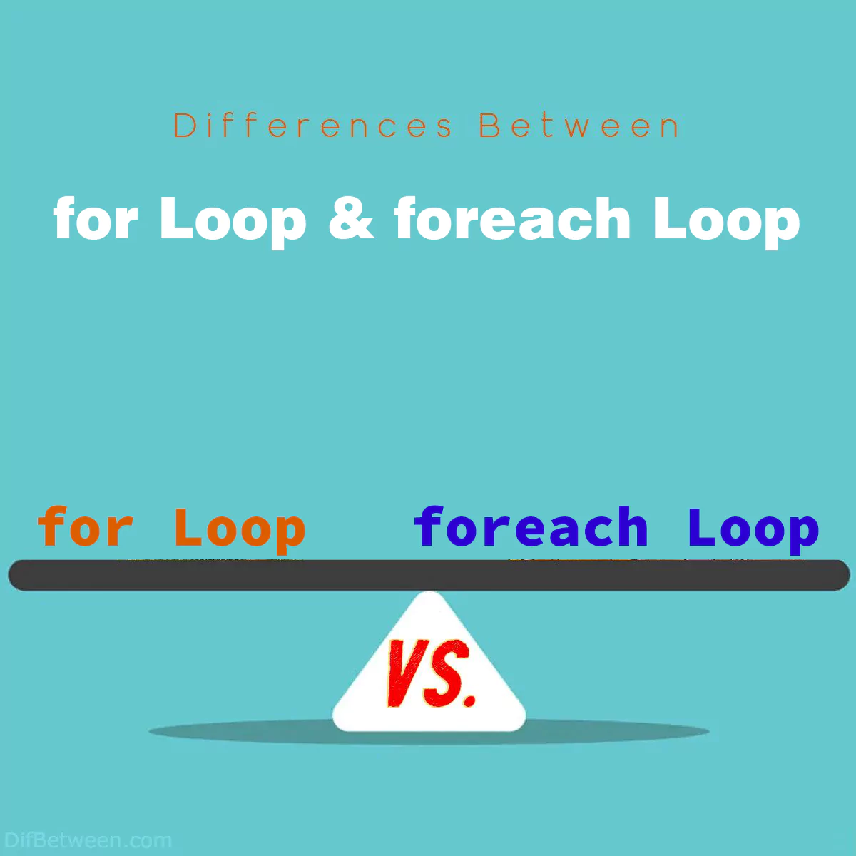 Differences Between for Loop and foreach Loop