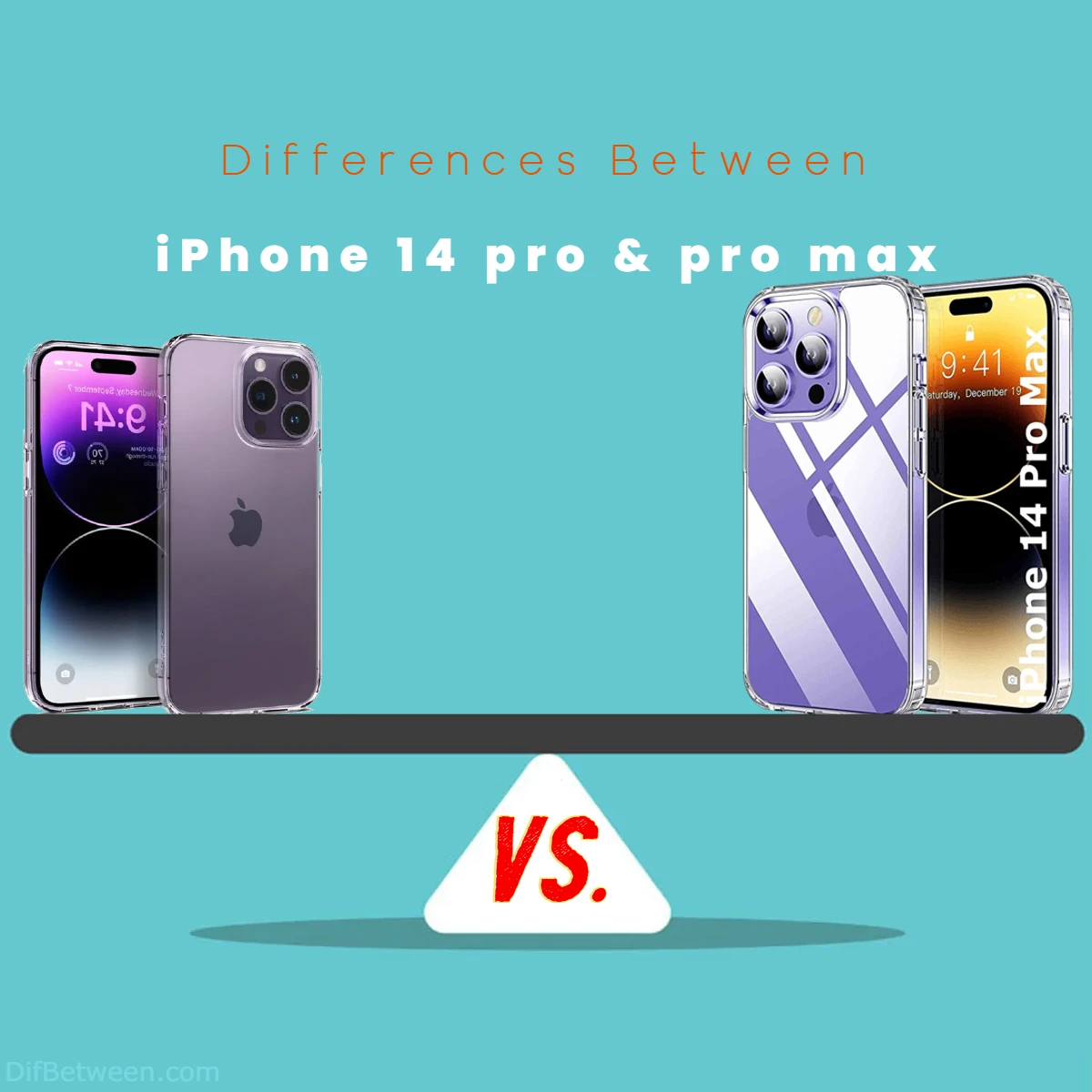 Differences Between iPhone 14 pro max and pro