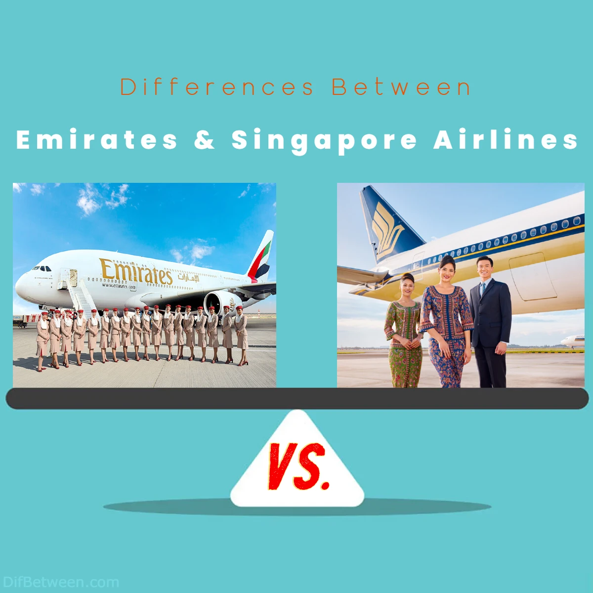 difference between Singapore Airlines and Emirates Airlines