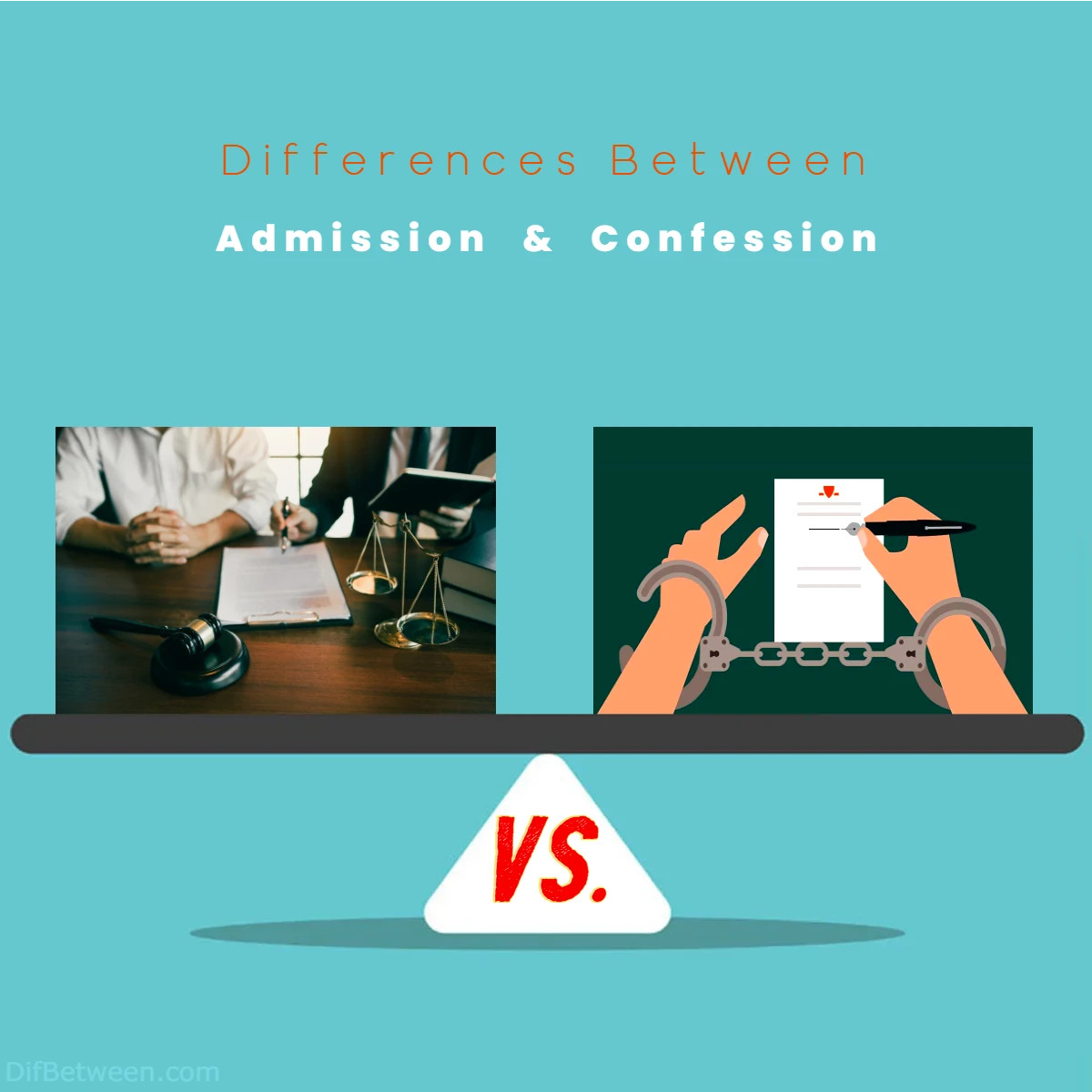 Differences Between Admission vs Confession