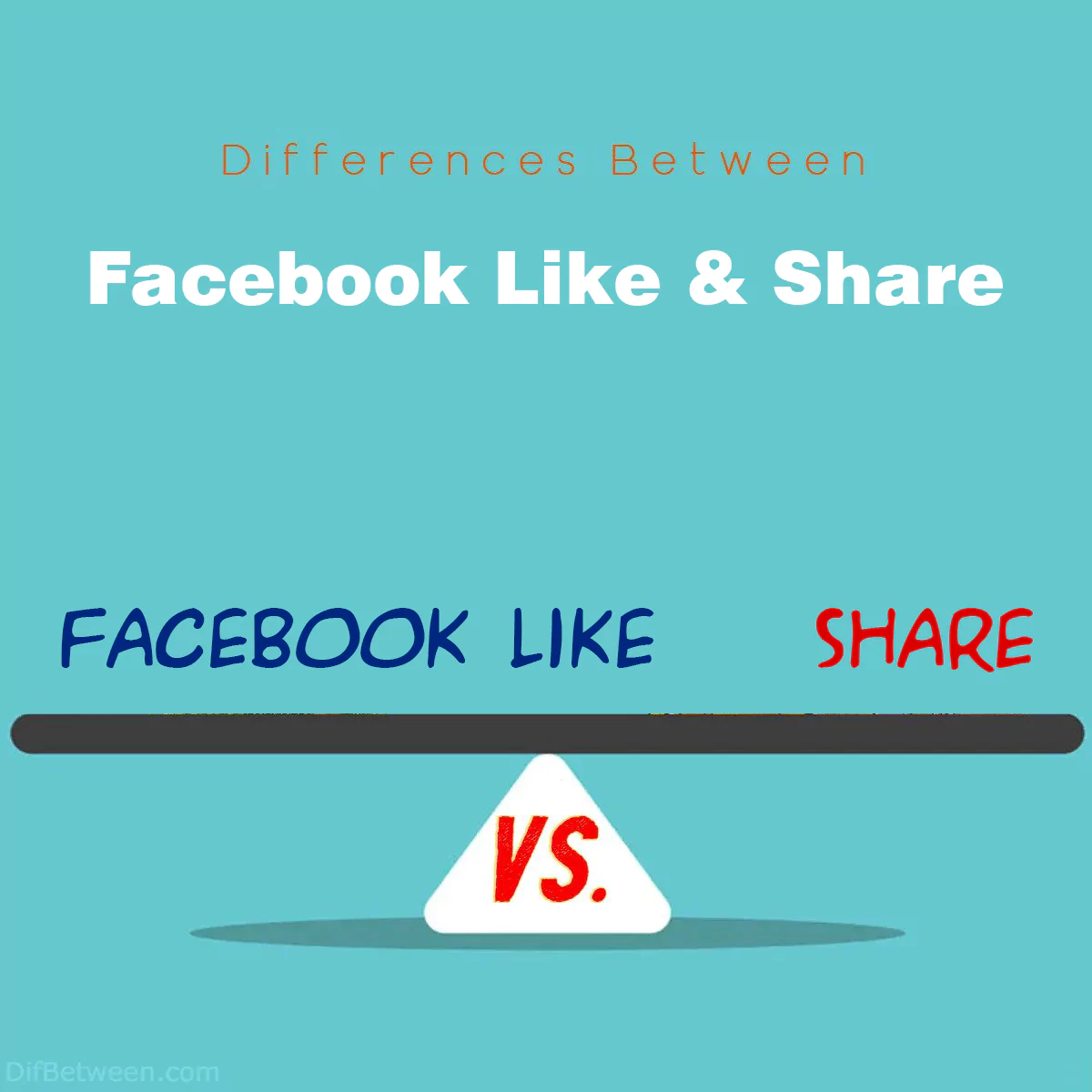 Differences Between Facebook Like and Share