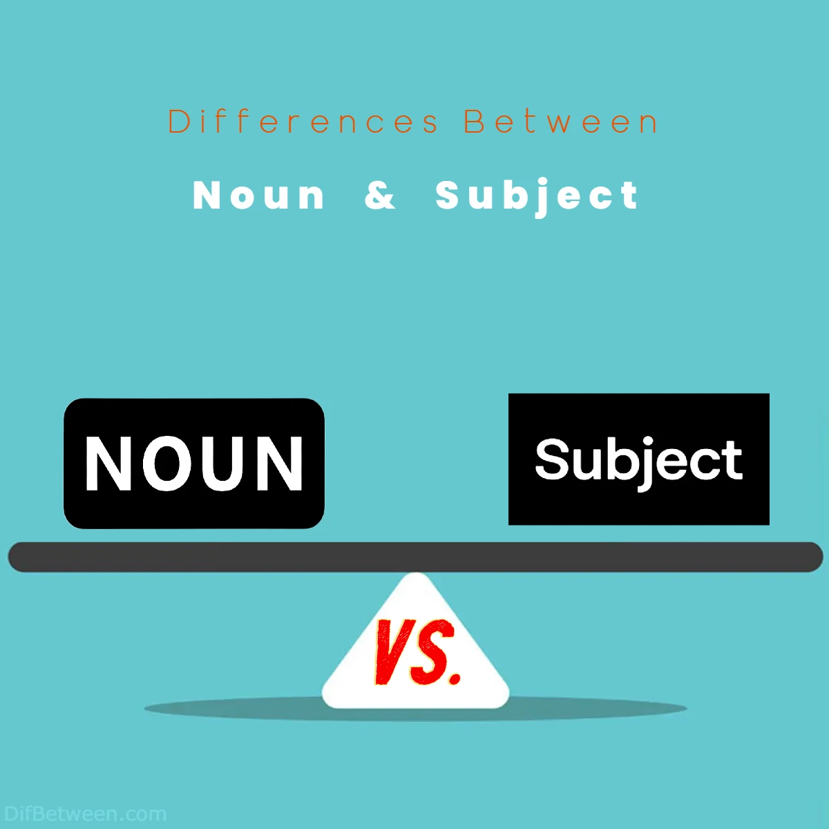 Differences Between Noun vs Subject