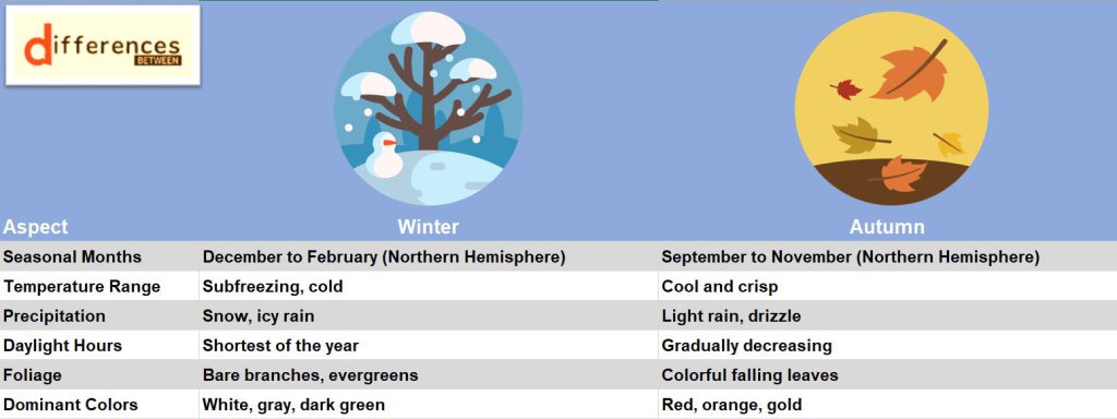 Winter vs Autumn: Comparing Seasons
