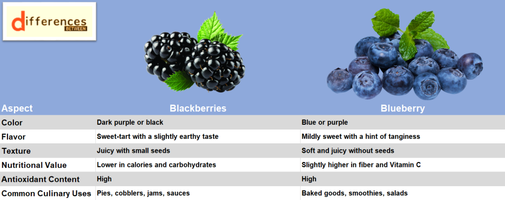 Blackberry vs Blueberry: A Comparison of Flavors, Nutrition