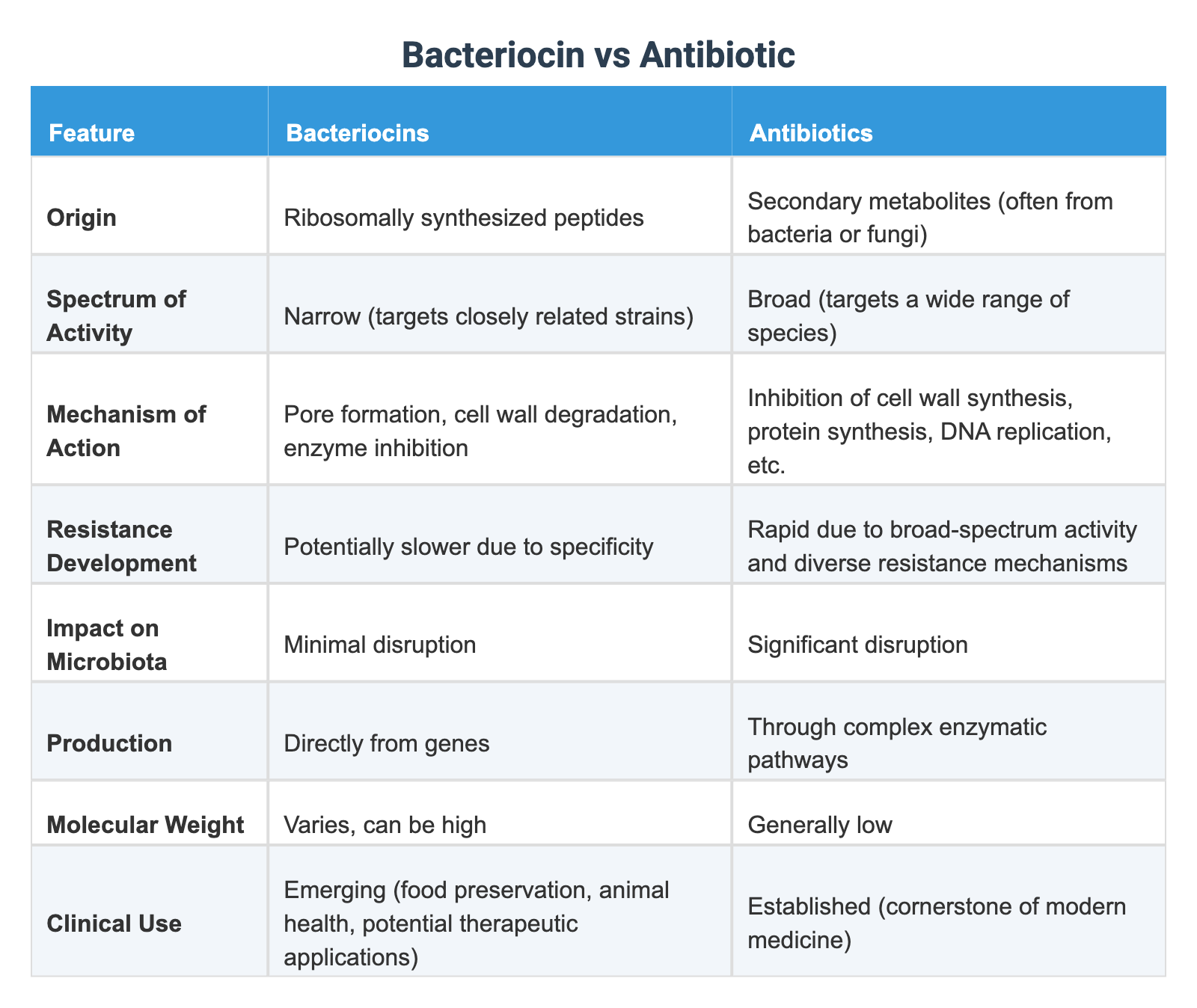 Bacteriocin vs Antibiotic