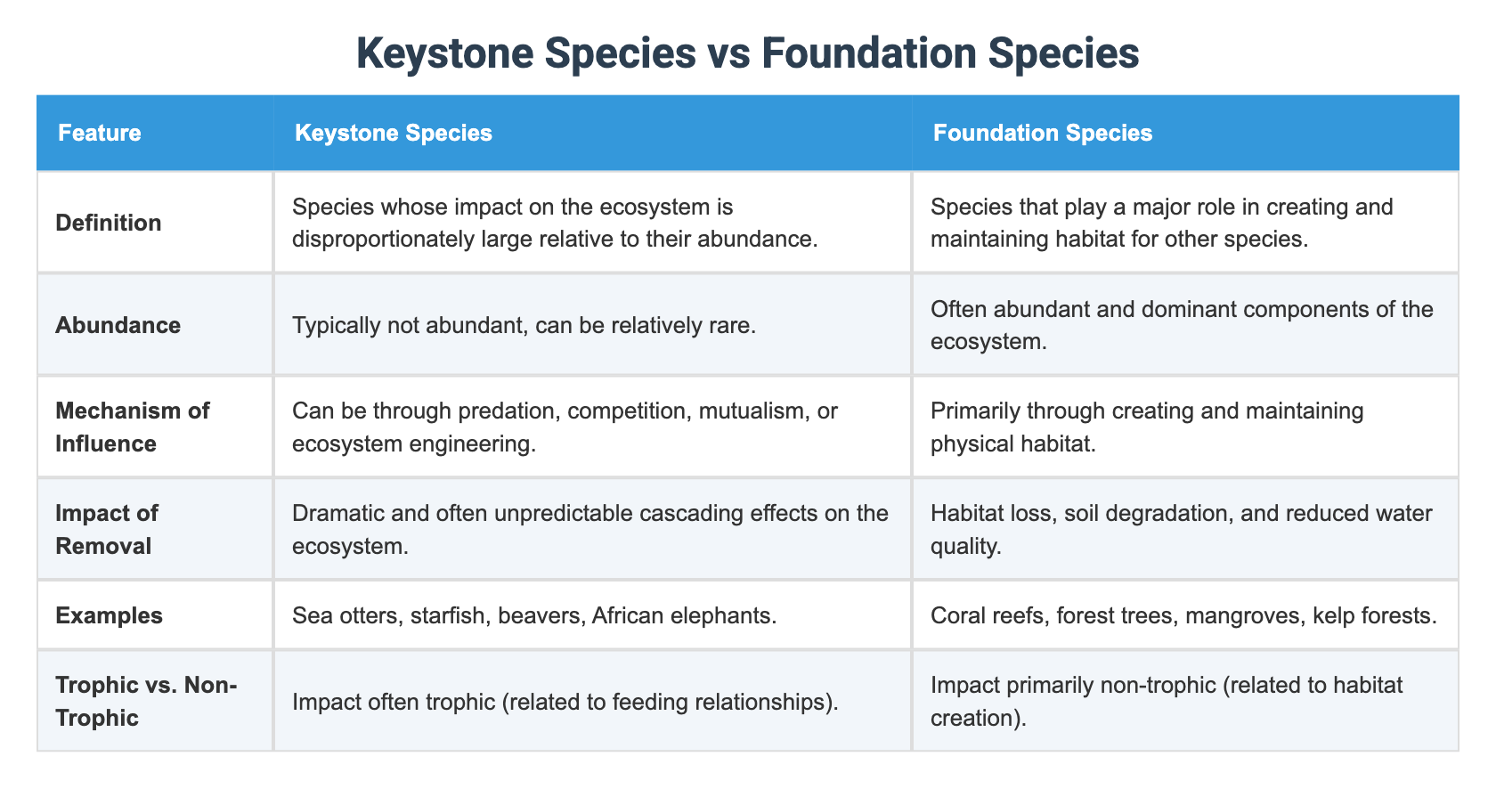 Keystone Species vs Foundation Species