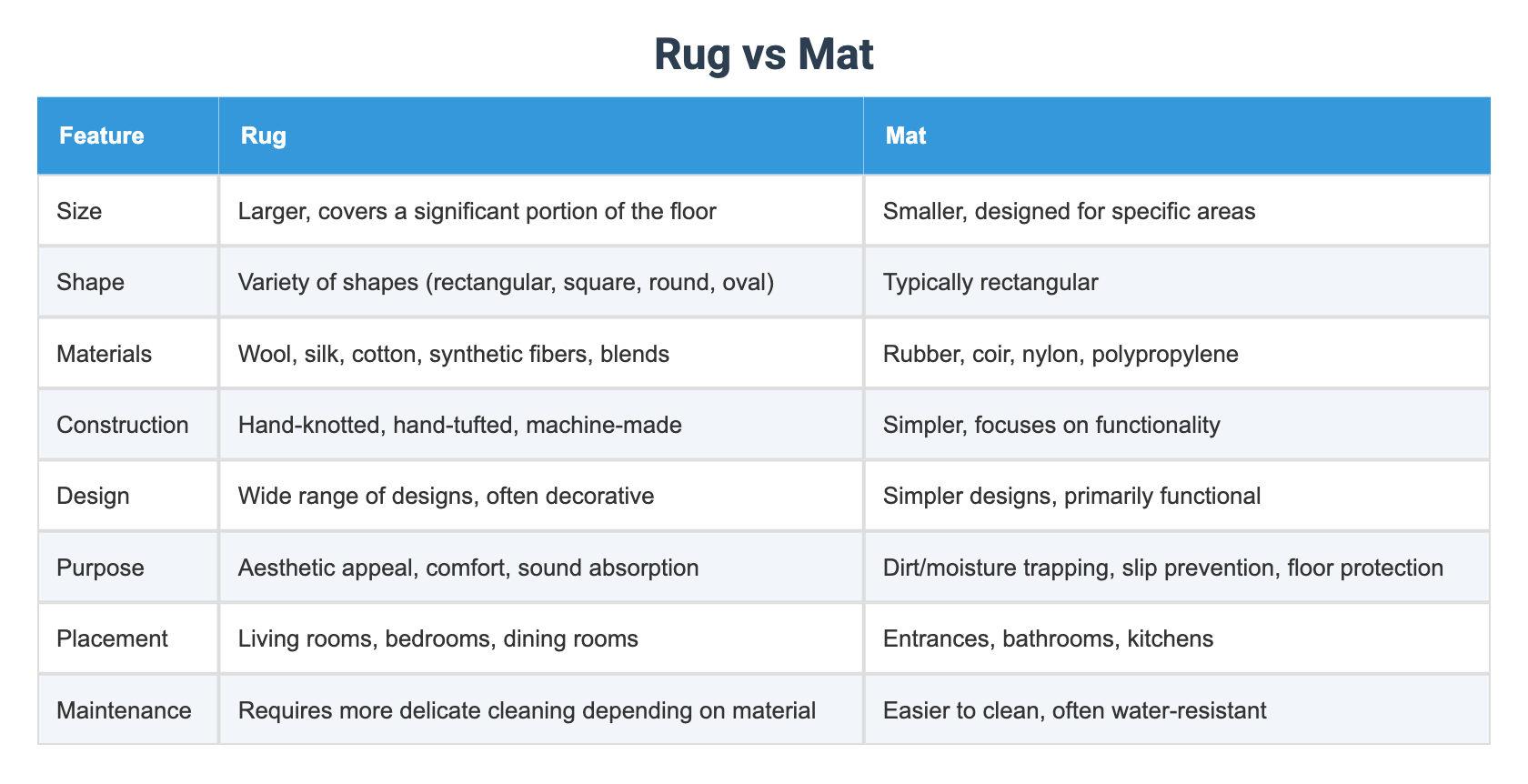 Difference Between Mat And Rug Rug vs Mat