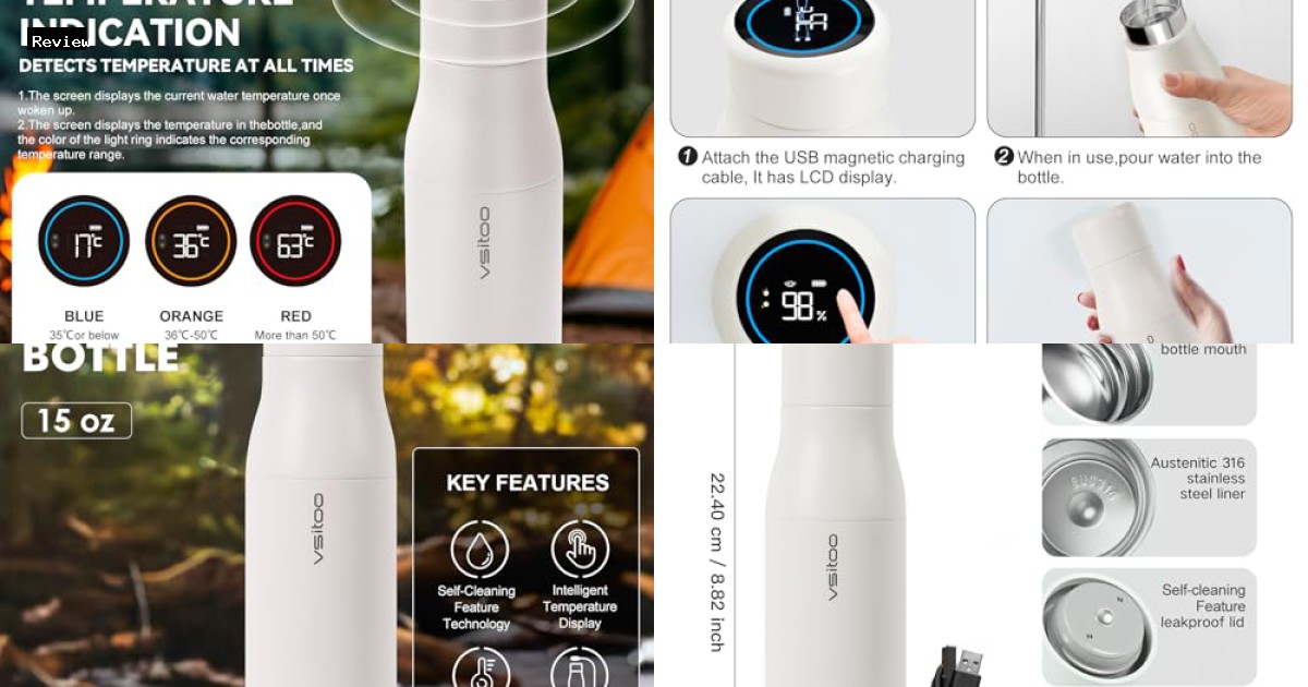 View of Vsitoo Smart Water Bottle Review: Clean & Convenient