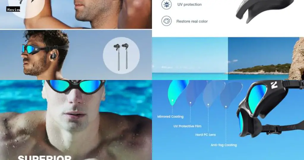 ZIONOR – Gafas de natación polarizadas G1, antiempañamiento, para