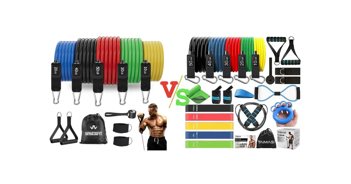 WHATAFIT Resistance Bands vs 23Pcs Resistance Bands