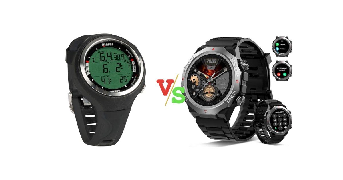 Cuff Computer Watch Mares Dive Computer vs Military Smart Watch