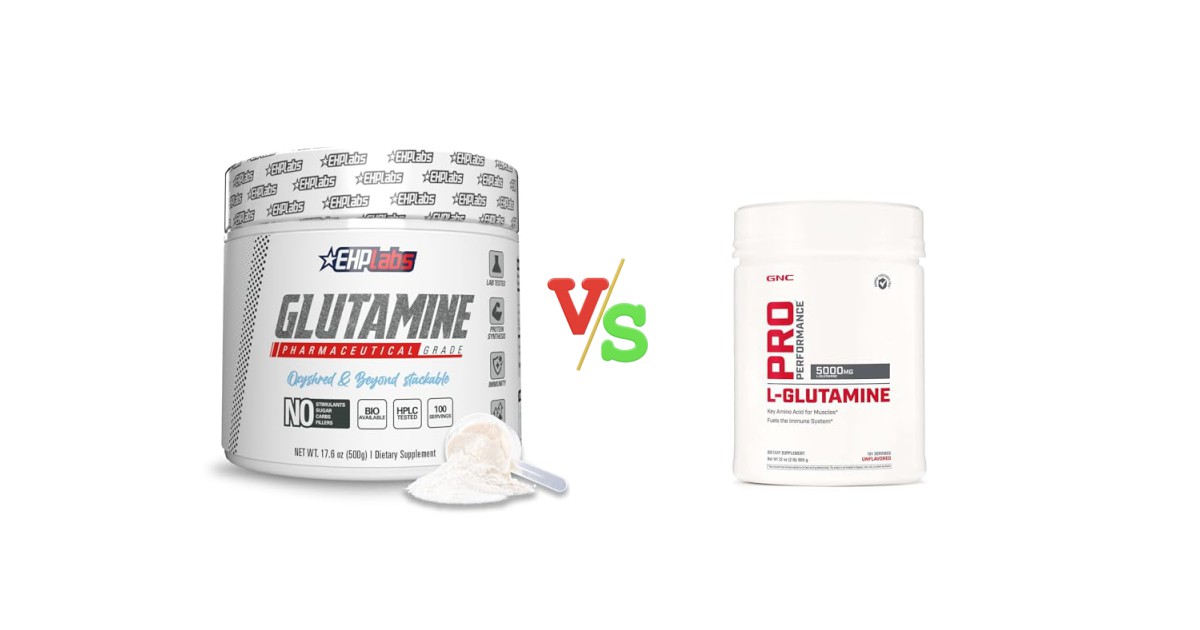 Visual Reference: Ehp Labs L Glutamine Vs Gnc Pro Performance