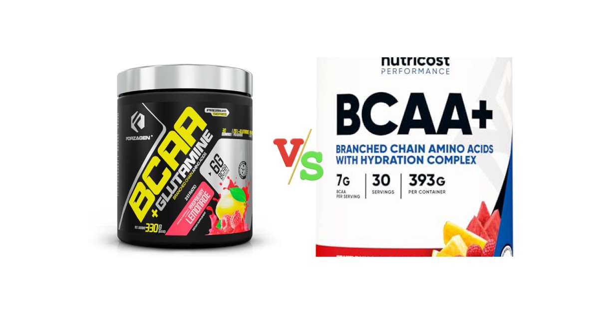 Forzagen BCAA vs Nutricost BCAA