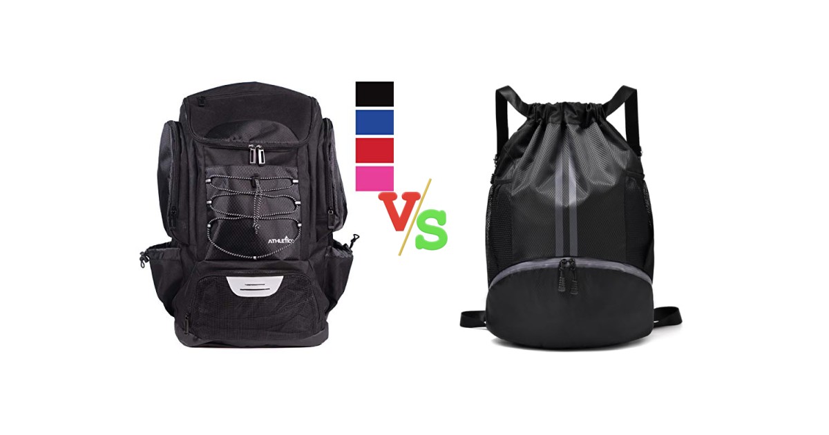 Draw String Vs Pull String Athletico Swim Backpack vs LOKAPEGY Gym Bag