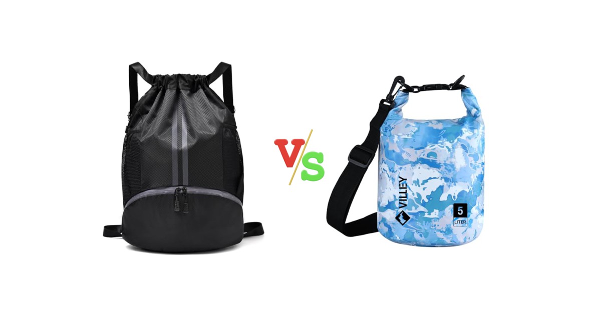 Draw String Vs Pull String LOKAPEGY Gym Bag vs VILLEY Dry Bag